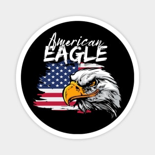 Eagle with American Flag Magnet